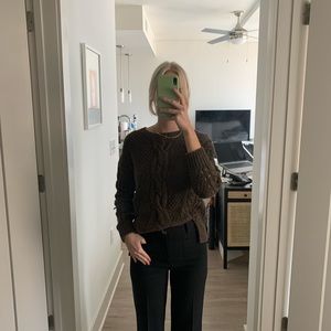 Vince cableknit brown sweater